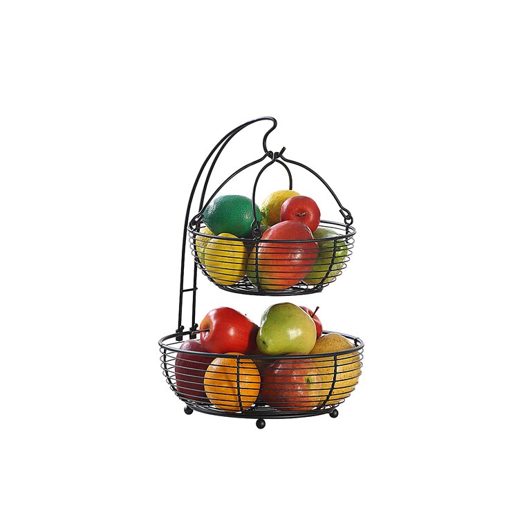 Sagler 3 Tier Fruit basket - Stainless steel fruit bowl - large