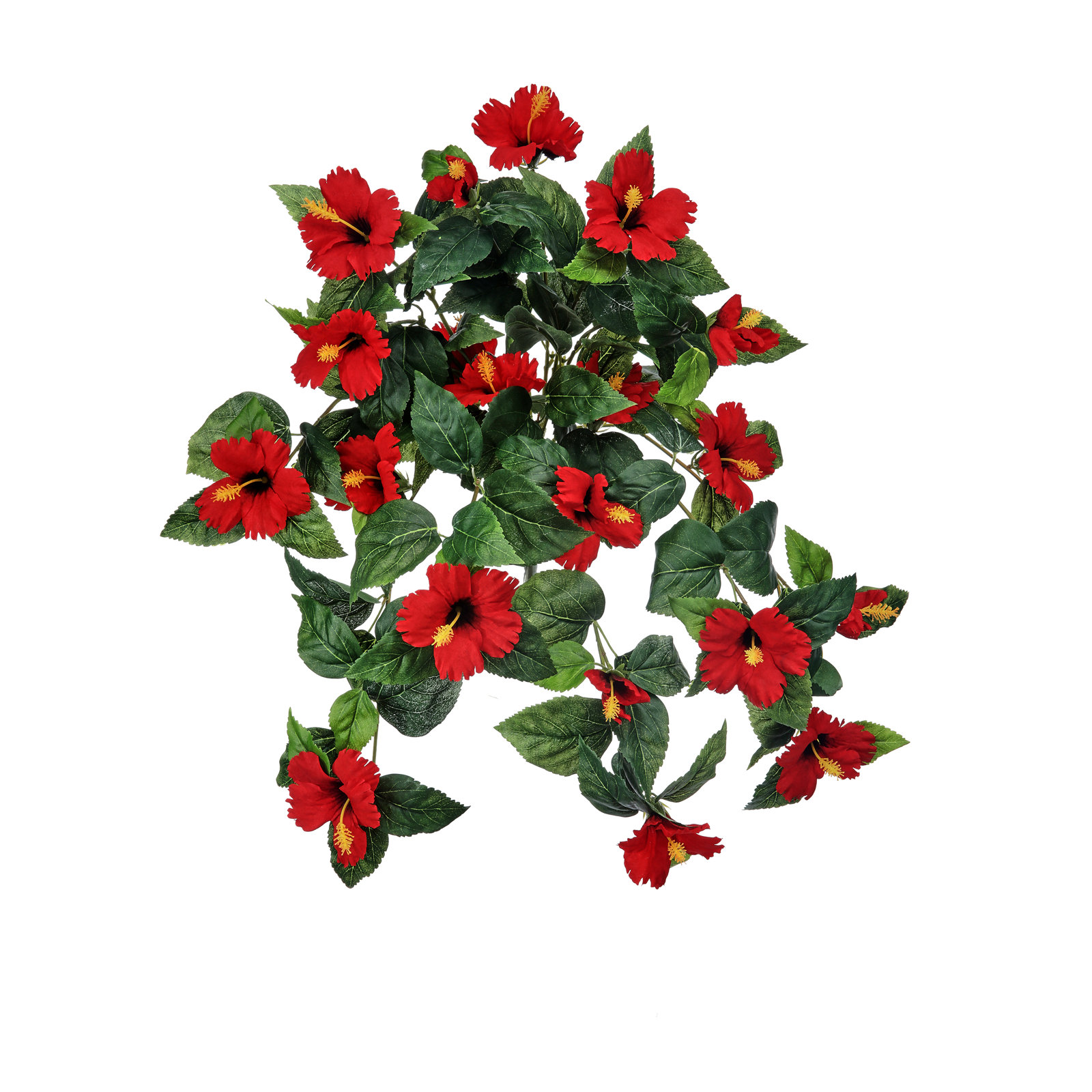 27" UV hanging Hibiscus Plant, Red