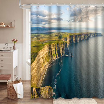 Rideau de douche avec 12 crochets European