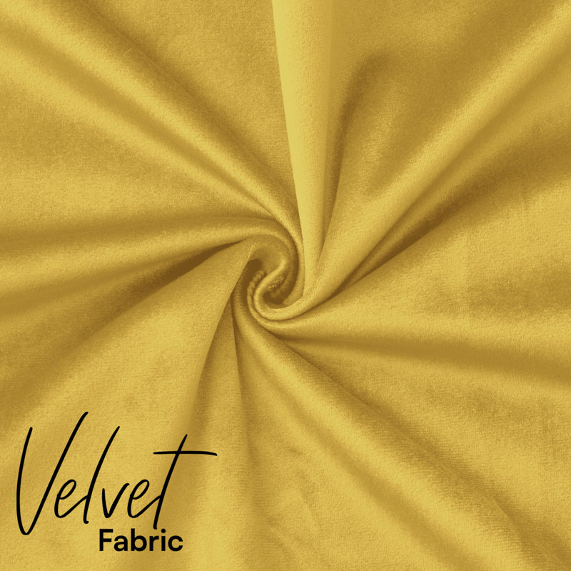 Plain Velvet Cushion Cover-(Pack of 4), Ochre