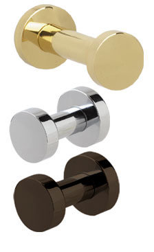 Euro Single Robe Hook, Polished Chrome