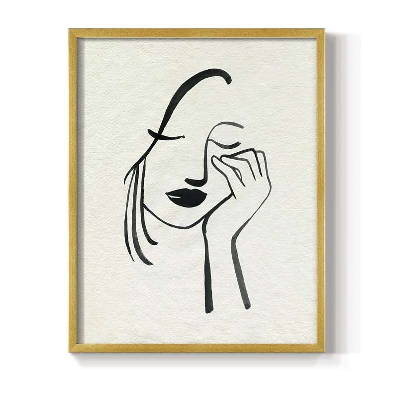 Day Dreamer II, reproduction encadrée - bois massif, H 15 po x l 12 po, Or
