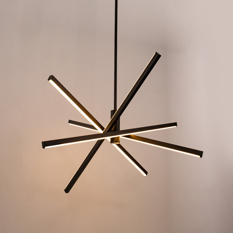Lustre spoutnik à 4 lumières à intensité variable