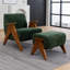 Upholstered Armchair with Footstool-488585403-503314700