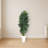 Bamboo Palm Artificial Plant in White Planter