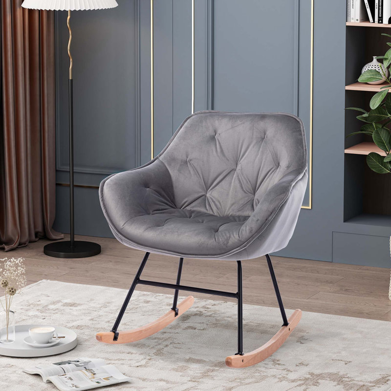 Fauteuil à bascule 32,68 W, Gris