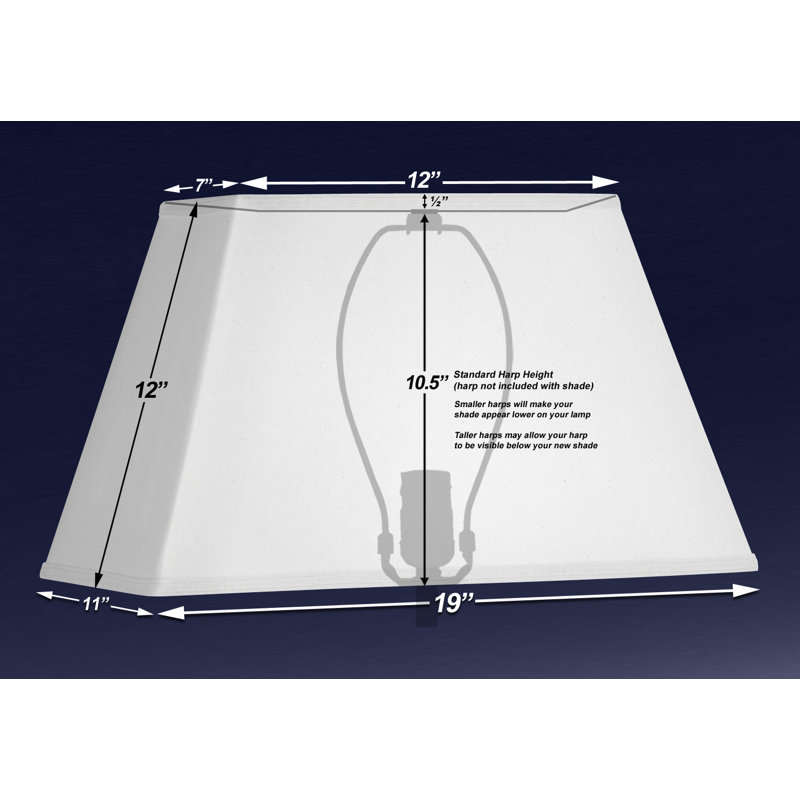 11'' H Linen Rectangle Lamp Shade, White