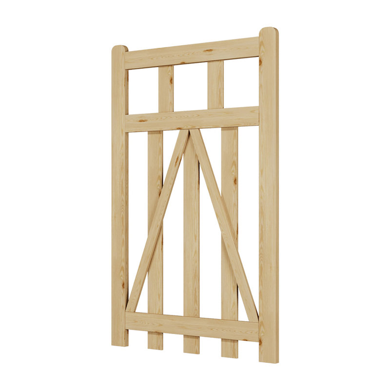 Solid Wood Gate, 120 cm H x 76 cm W x 3 cm D