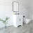 Aurilla 24 in. Single Sink Freestanding Bath Vanity in Matte White with White Carrara Quartz Top-1708691316