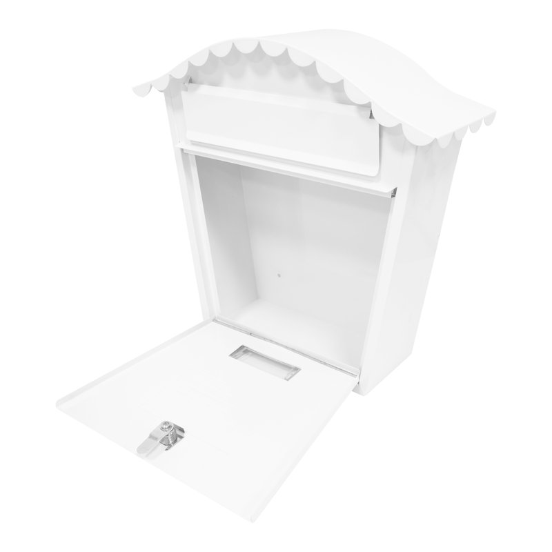 Steel Wall Mounted Letter Box, White