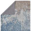 Tapis rectangulaire bleu / gris en laine / viscose touffeté à la main-90704473