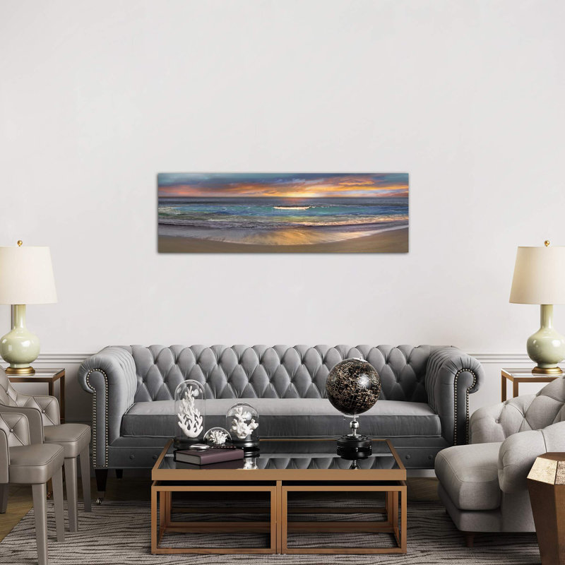 Malibu Alone by Mike Calascibetta - Panoramic Print on Canvas, 152.4 cm H x 50.8 cm W x 1.91 cm D, No Frame