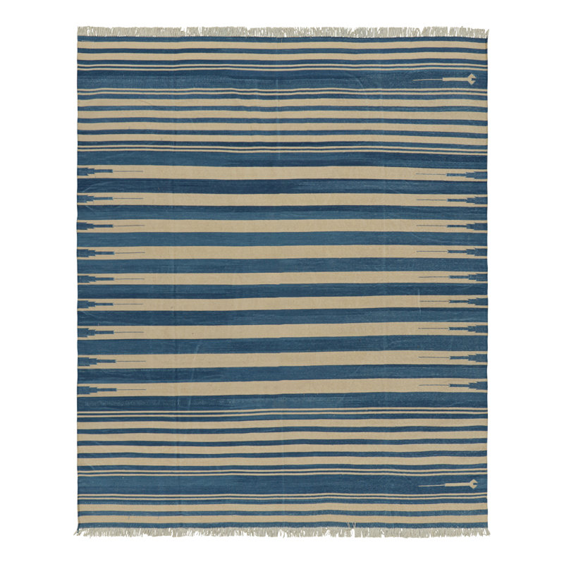 Dhuree Cotton Striped Area Rug, Rectangle 14' x 20'