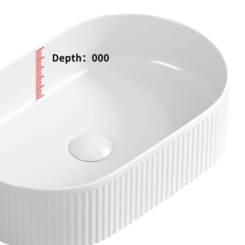 Oval Bathroom Sink Above Counter,Porcelain Vessel Sink, Modern Vanity Bowl Sink, Art Ceramic Wash Basin
