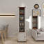 Armoire de rangement rotative à 360 ° avec miroir pleine longueur