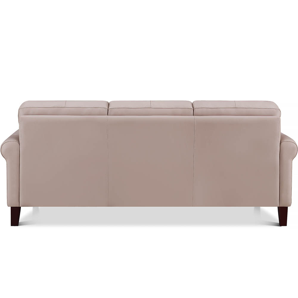 Maybell Top Grain Leather Sofa Couch, Maybell Brown Genuine Leather