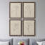 Floral Contour Study I - Ensemble de 4 reproductions d'art sur toile encadrées-511999924-511999914