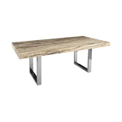 Onyx Dining Table Stainless Steel Legs