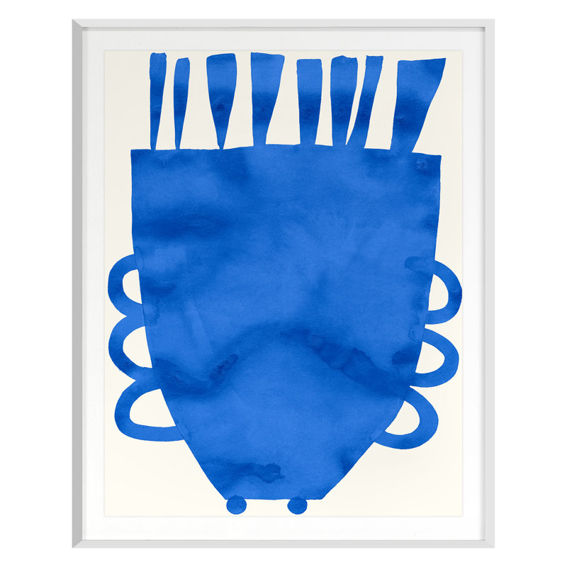 Many A Mohawk Print by Kate Roebuck, White, 44" H x 34" W, Blue