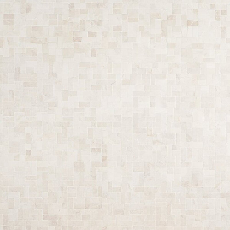 Nature Antique Lava Black Pebble Mosaic Tile, White