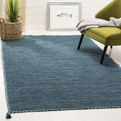 Amaral Hand Woven Cotton Solid Color Rug