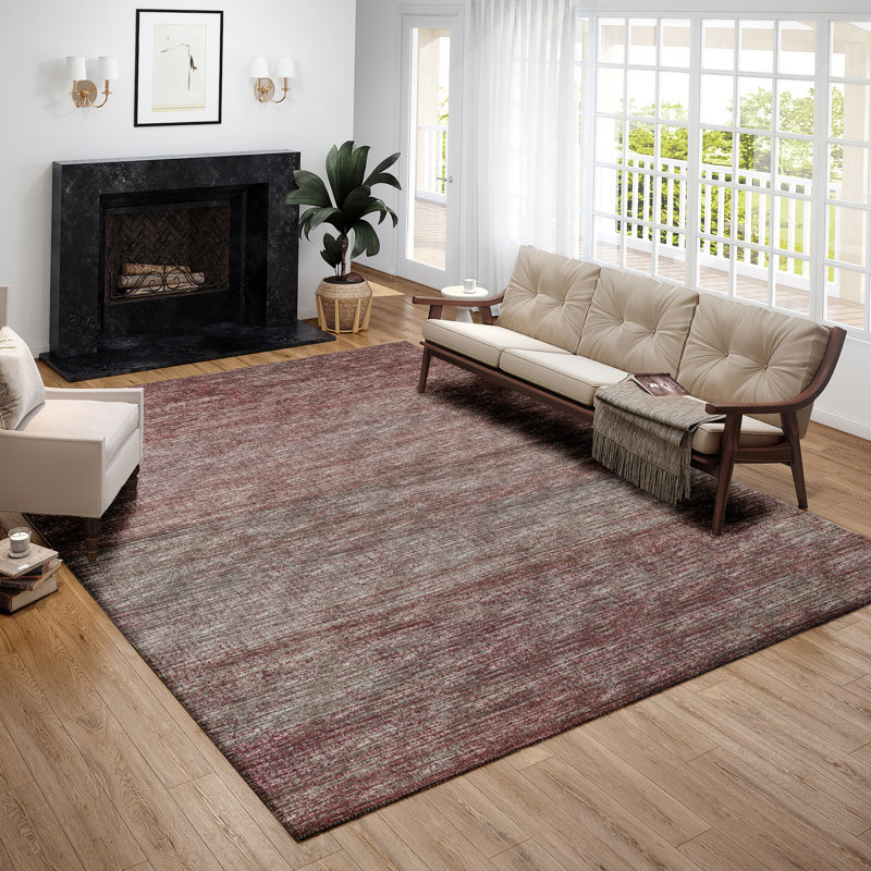 Akshath Chenille Washable Indoor/Outdoor Rug, Rectangle 3' x 5'