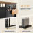 71" L-Shaped Executive Desk With Power Outlets, Modern Home Office Corner Desk with File Drawers and Pegboard-2116437608