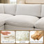 Canapé modulaire rembourré en lin avec revêtement amovible pour salon, chambre à coucher et siège profond-408973209-423325383