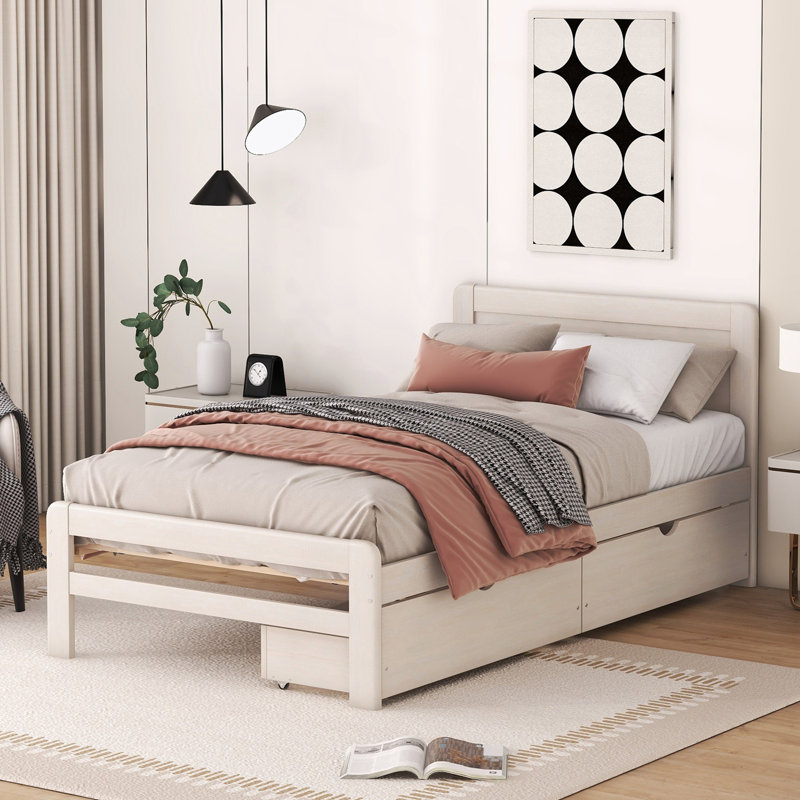 Celinda Storage Bed, White Washed