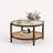 Bay Isle Home Round Rattan Coffee Table with Glass Top-675633288-676772000