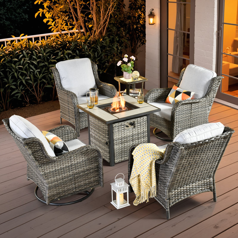 Tommy 6 Piece Multiple Chairs Seating Group, Gray
