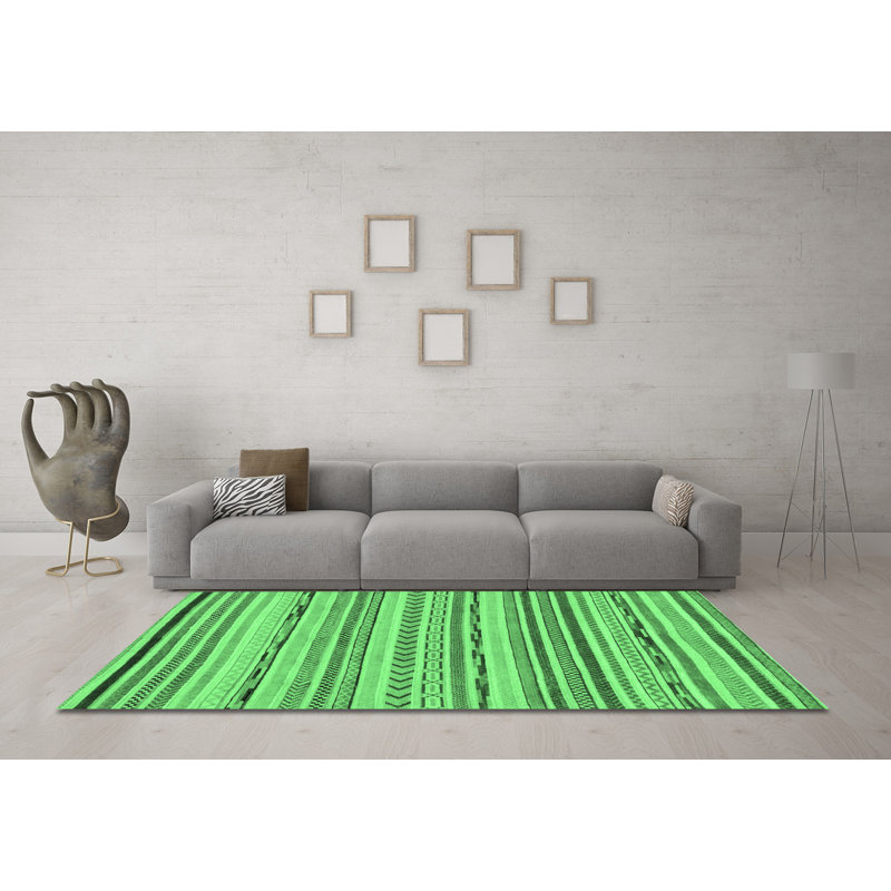 Kendallynn Washable Geometric Indoor Rug, Square 8'