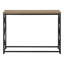 Console étroite pour chambre à coucher - Cadre en métal noir avec tablette et présentoir en stratifié taupe