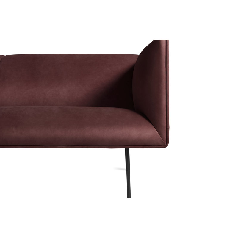 Dandy Sofa, 32" H x 86" W x 37" D, Oxblood Genuine Leather