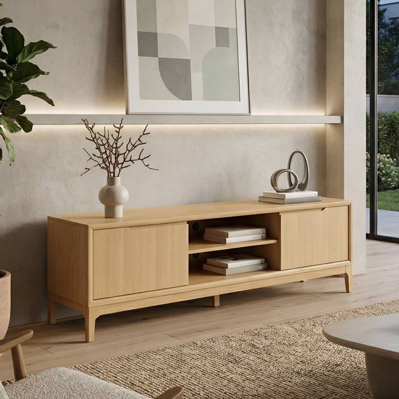 Rise TV Console, Light Oak