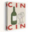 Cin Cin Wine Toast Contemporary Wall Art Print 1 Piece Wrapped Canvas Wall Art-586234010