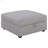 Grey Square Upholstered Storage Ottoman