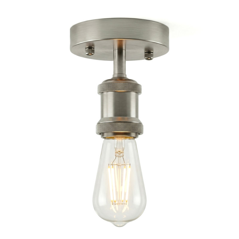 Semi Flush Mount, Satin Nickel