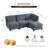 92" Modular Sectional Sofa with Storage & Removable Covers, L-Shaped Convertible 4-Seater Couch with Movable Ottoman, Modern Sleeper-Ready Sectional-226305183