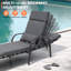 Chaise longue d'extérieur en acier thermolaqué avec coussins-1403326722