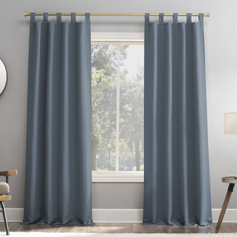 Rideau occultant et isolant thermique - Basics by Wayfair ™, Bleu denim, l 40 po x L 84 po