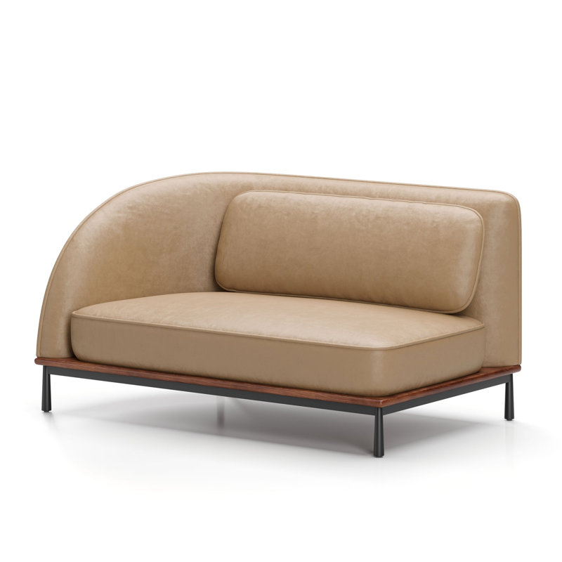 Arc Sofa Two-Seater Left / Right, Natural Walnut, Bellagio 2 Cream 8805