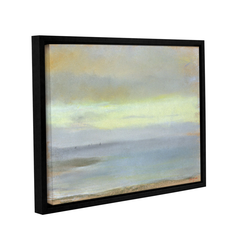 " Marine Sunset " by Edgar Degas, 18" H x 24" W x 2" D, Floater Frame