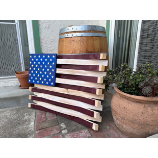 Drapeau américain du baril de vin