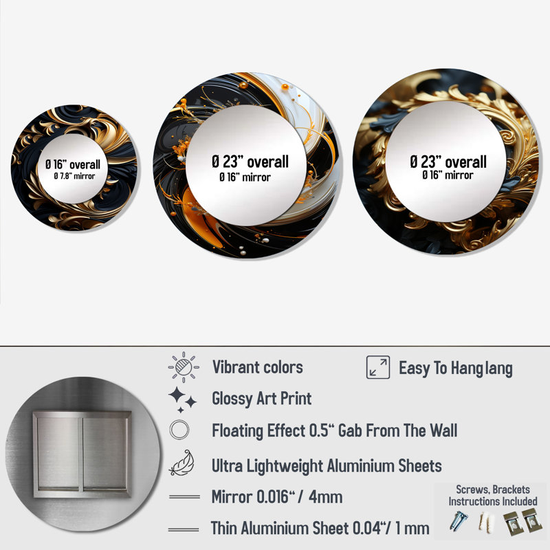 Loriga Metal Round Mirror