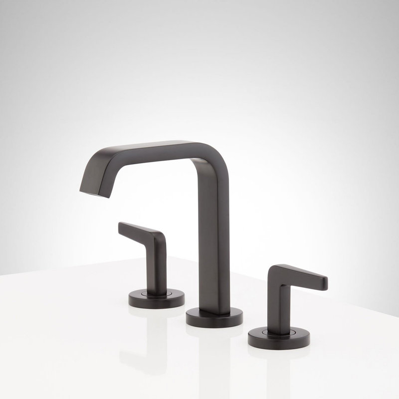 Drea 1.2 GPM Widespread Bathroom Faucet, Matte Black