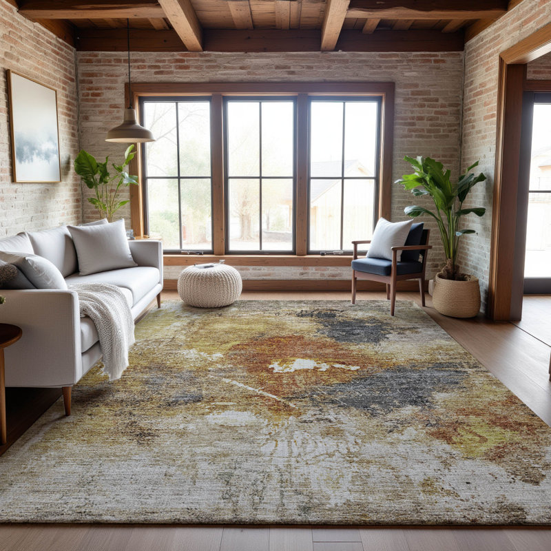 Premium Machine Washable Jessie AMF1199 Abstract Rug, Rectangle 9' x 12'