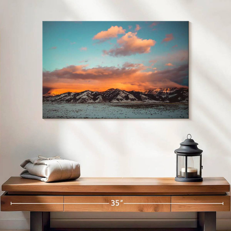 Coucher de soleil Alvord Bridger Range, H 16 po x l 24 po