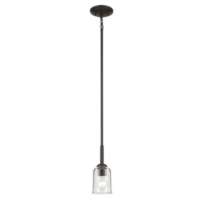 11.25" 1-Light Mini Bell Pendant with Clear Glass