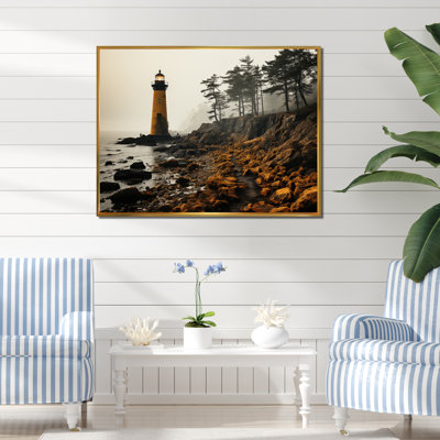 Coastal Sky Misty Horizon II - Art mural nautique et plage, salon